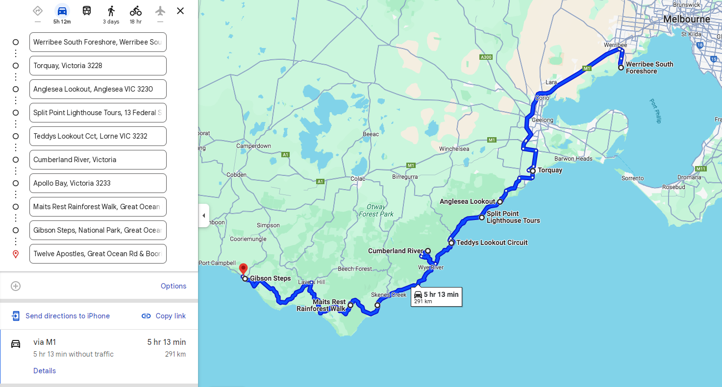 12 apostles ride map